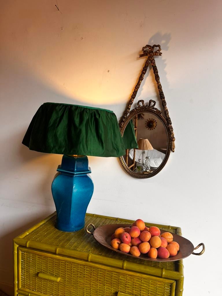 Antieke dubbele strik spiegel vintage, Antiek en Kunst, Ophalen, Minder dan 50 cm, Minder dan 100 cm