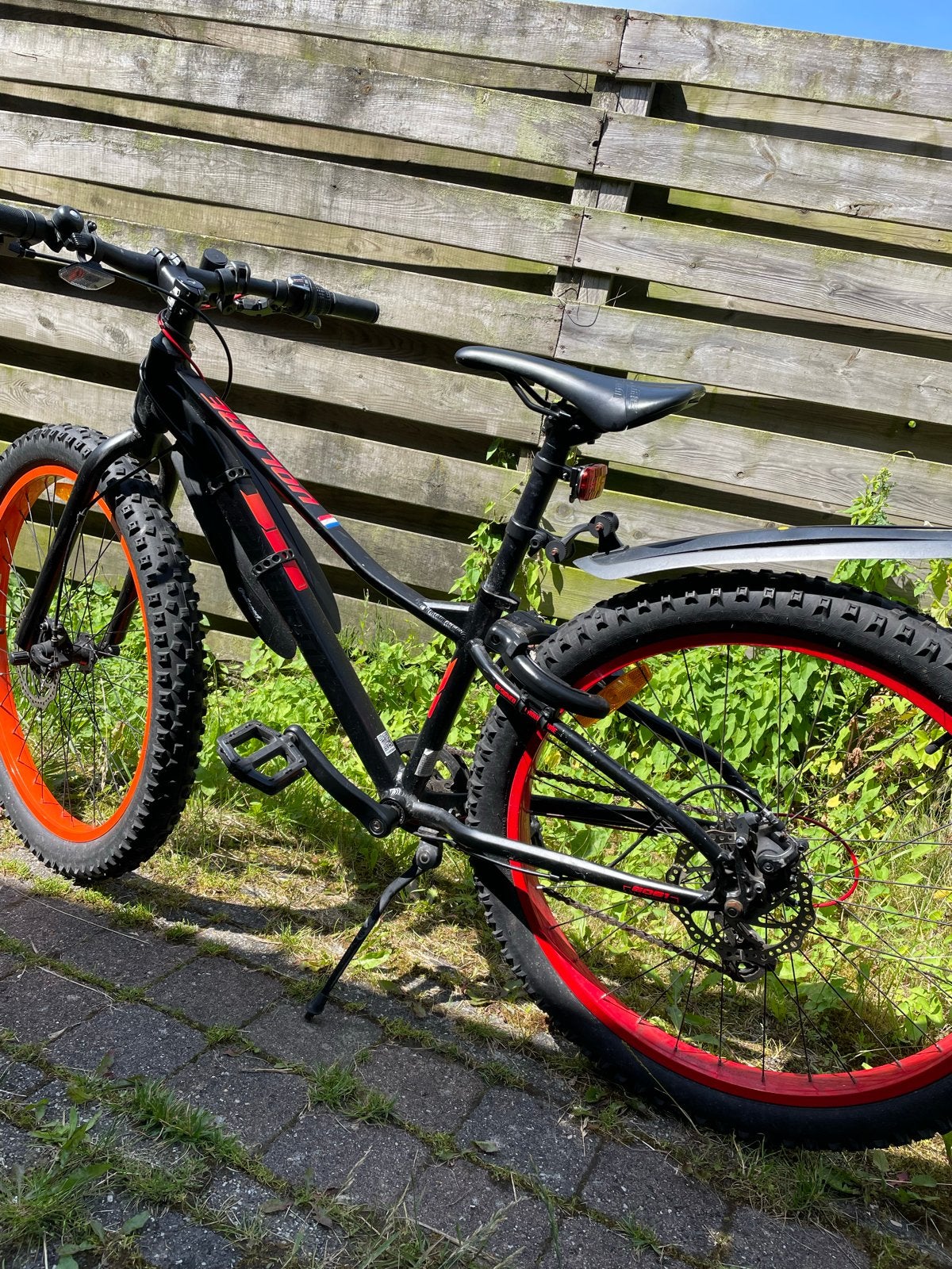 Stoere mountain met Schijfremmen - Zwart/Oranje, Overige merken, Minder dan 10 versnellingen, Gebruikt, Ophalen of Verzenden