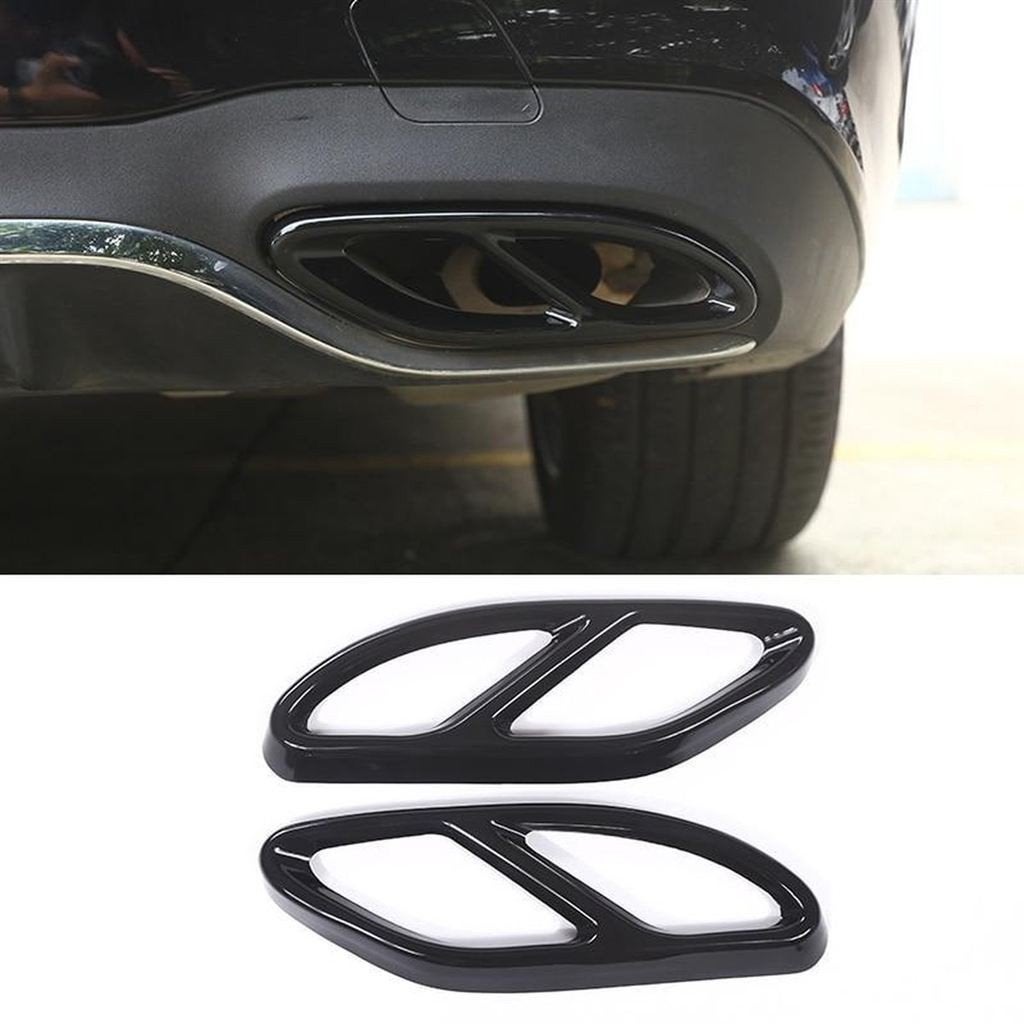 AMG Look Zwart Uitlaat Trim Lijsten Voor Mercedes C Klasse W