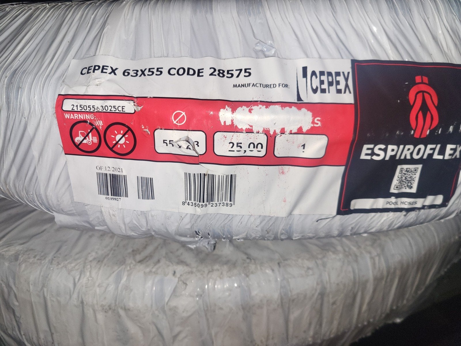 Nieuwe CEPEX Espiroflex zwembadslang 63x55, 25 meter, Ophalen, Nieuw, Overige typen