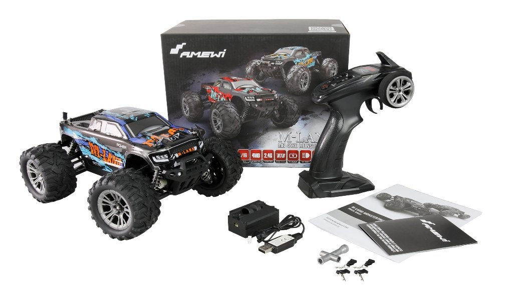 Amewi M-Land Monstertruck 48km/h 4WD 22623, Hobby en Vrije tijd, Verzenden, Nieuw, Overige schalen, Auto offroad