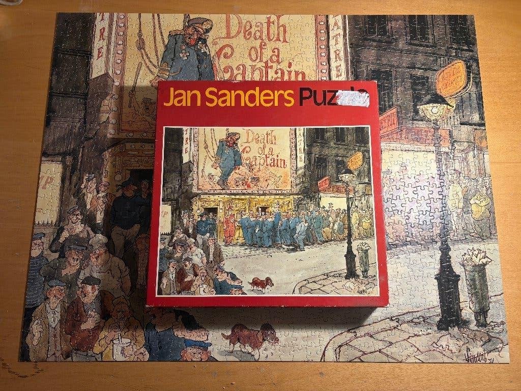 Jan Sanders Puzzel - Dood van een Kapitein, compleet, Ophalen of Verzenden, 500 t/m 1500 stukjes, Gebruikt, Legpuzzel