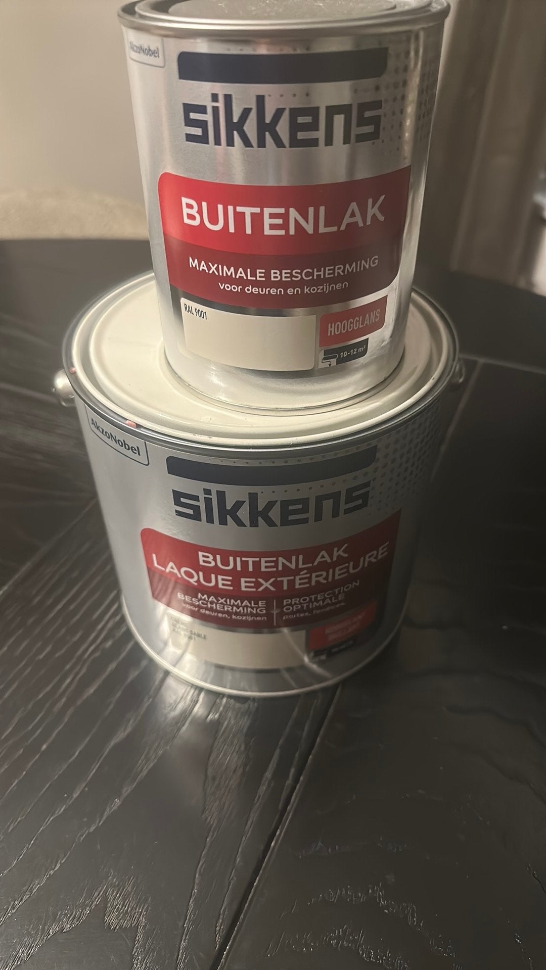 Sikkens 9001 hoogglans samen voor 65 euro, Ophalen of Verzenden, Nieuw, Beige, Lak