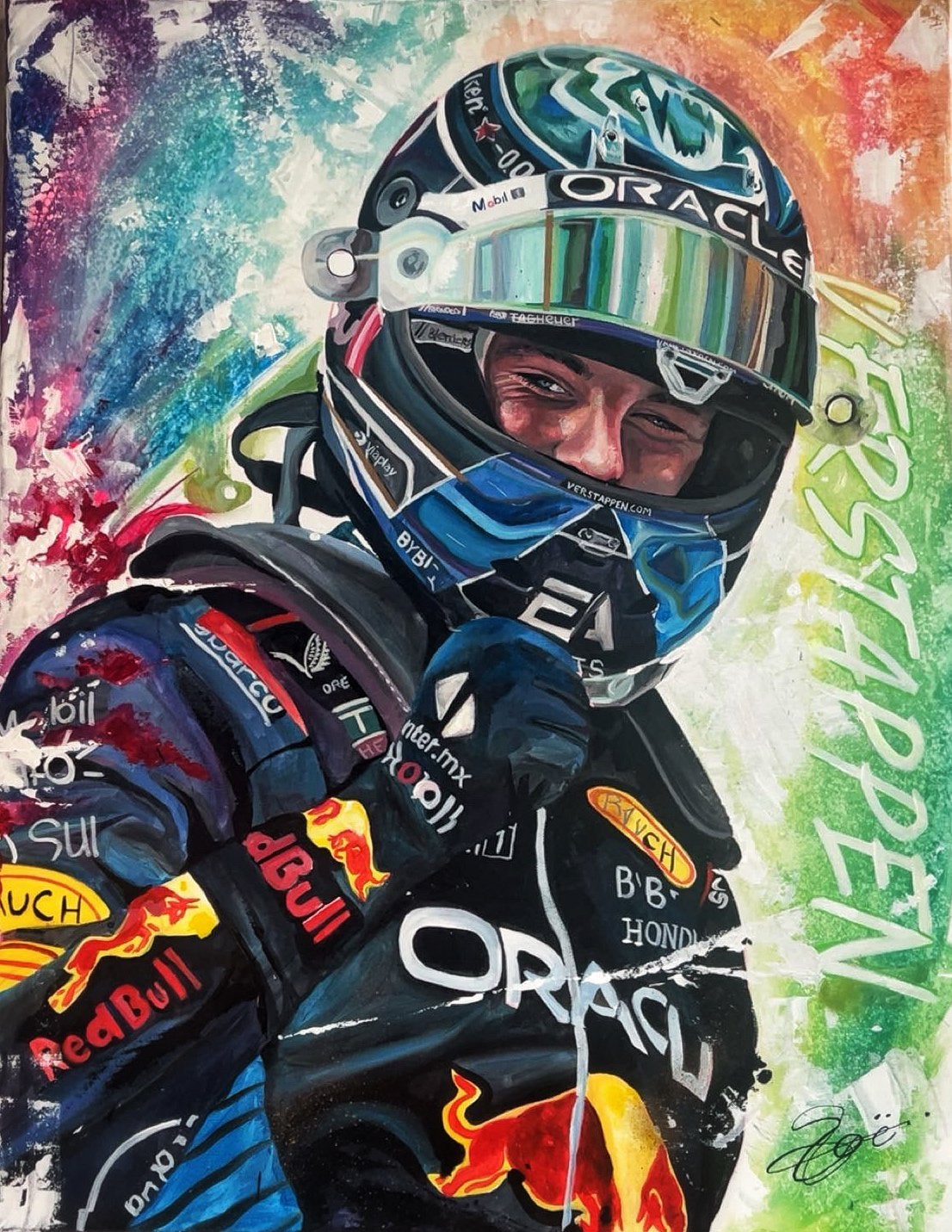 Max Verstappen schilderij 100 x 80 cm, Ophalen of Verzenden