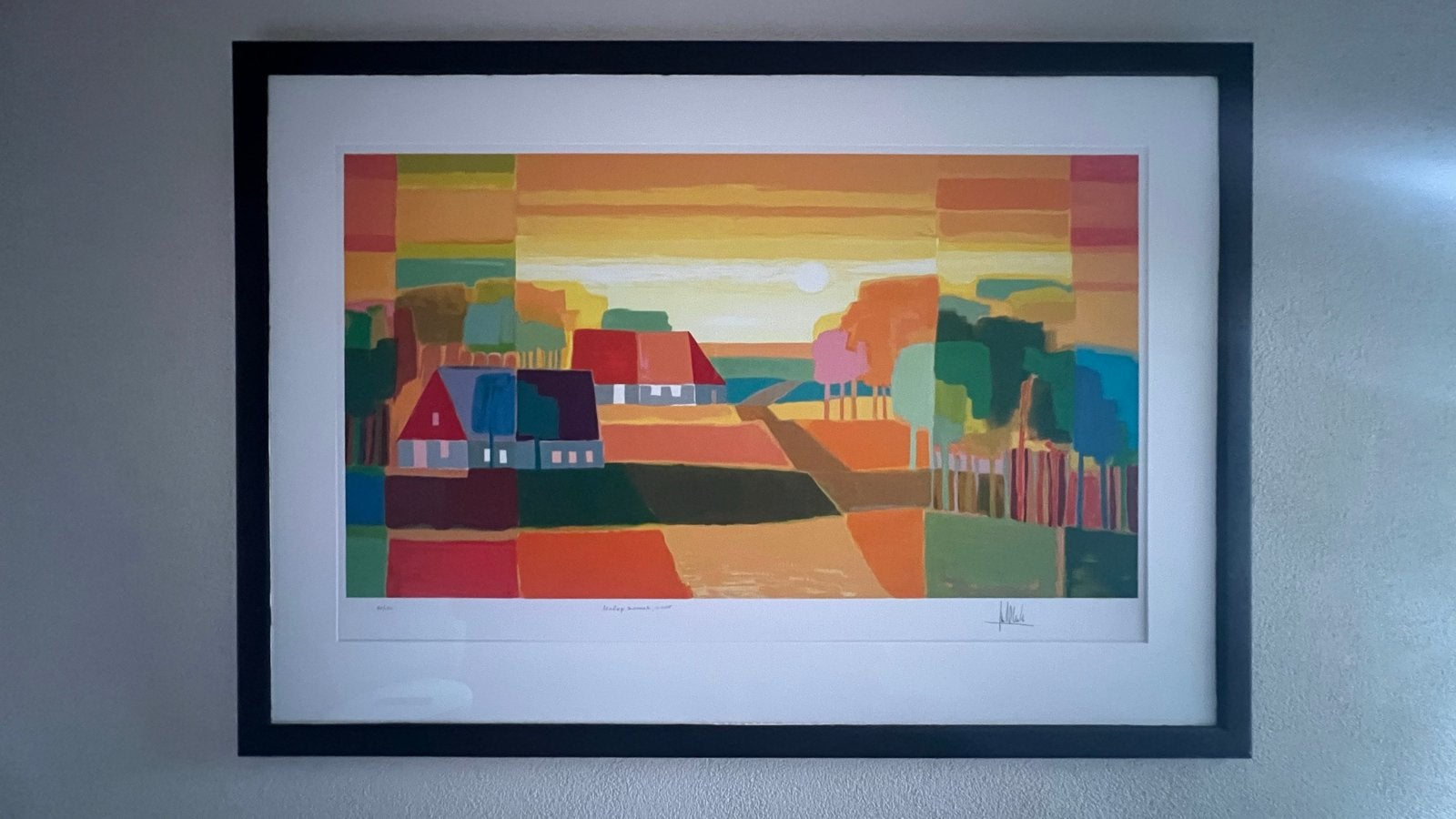 Ton Schulten Zeefdruk "Volop Zomer" 2005 met Museumglas, Antiek en Kunst, Kunst | Litho's en Zeefdrukken, Ingelijst, Ophalen, Landschappen