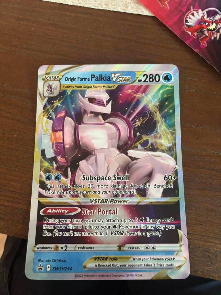 Origin forme palkia vstar grote promo kaart nieuw, Hobby en Vrije tijd, Verzamelkaartspellen | Pokémon, Ophalen of Verzenden, Zo goed als nieuw