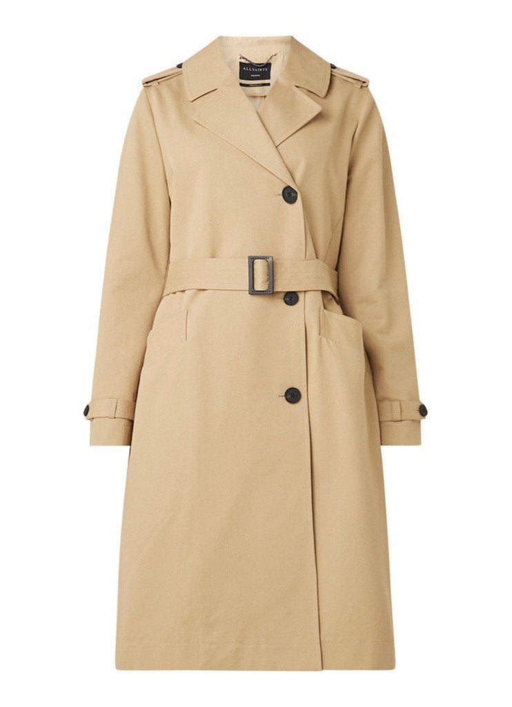 Koopje nieuw trenchcoat L Allsaints van 378€ voor 89 euro!!, Kleding | Dames, Beige, Maat 42/44 (L), Nieuw, Allsaints