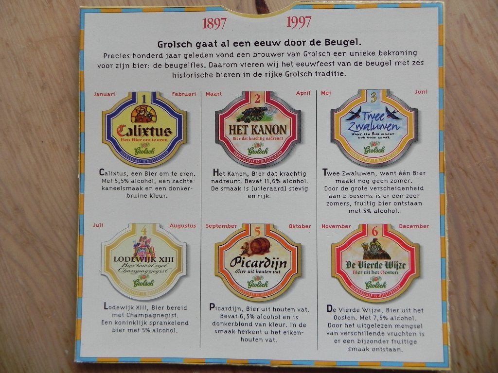 Grolsch bierglazen, Verzamelen, Ophalen, Zo goed als nieuw, Glas of Glazen, Grolsch