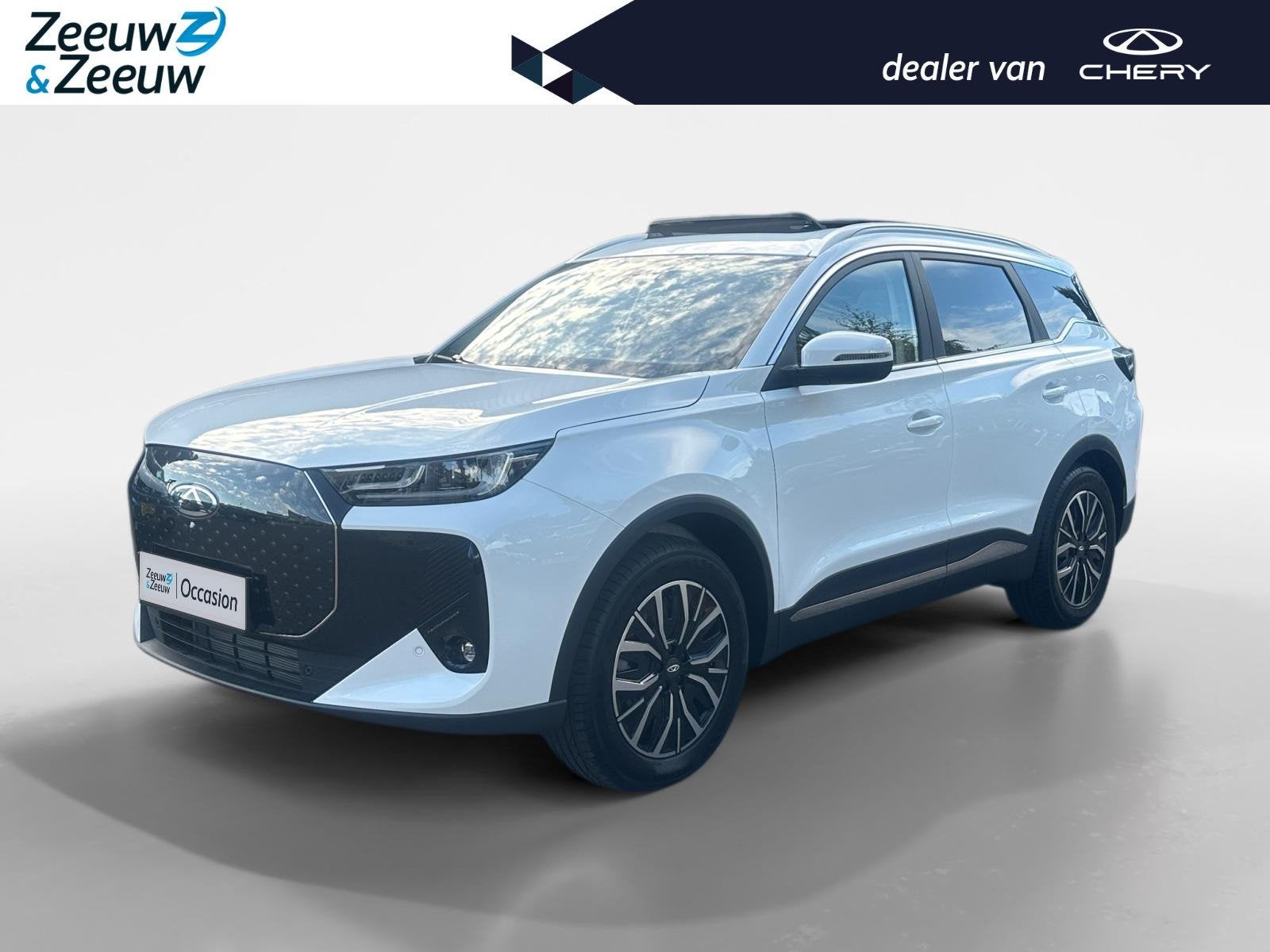 Chery Tiggo 7 1.5TGDI PHEV Unique | Full option | Pano | Gar, Auto's, 12 maanden, Gebruikt, Wit, Bedrijf