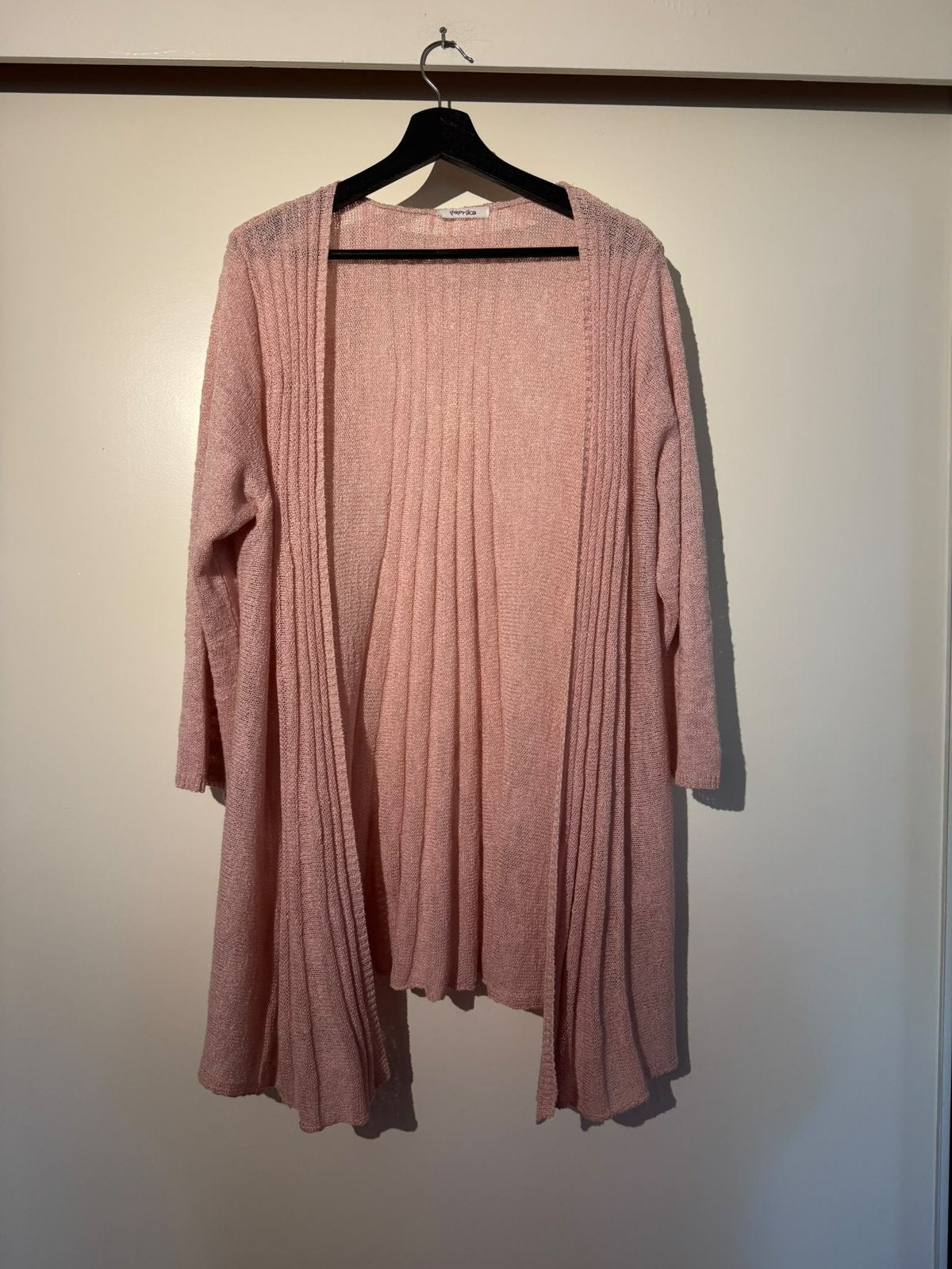 Roze lang vest van paprika maat M/L /46/48, Ophalen of Verzenden, Zo goed als nieuw, Roze, Trui of Vest