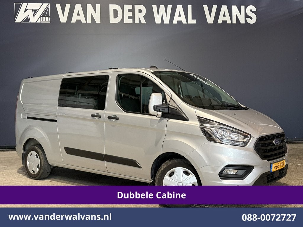 Ford Transit Custom 2.0 TDCI 131pk L2H1 Dubbele Cabine Euro6, Auto's, Voorwielaandrijving, 4 cilinders, 2800 kg, Bedrijf