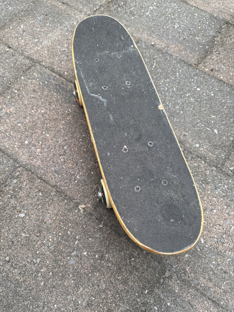 Gebruikt Skateboard met Coole Print, Sport en Fitness, Skateboarden, Ophalen of Verzenden, Gebruikt, Skateboard