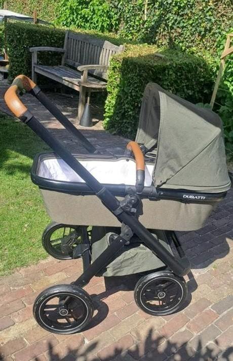 Dubatti One Kinderwagen 2-in-1 groen Frame Black/Black, Ophalen of Verzenden, Overige merken, Verstelbare duwstang