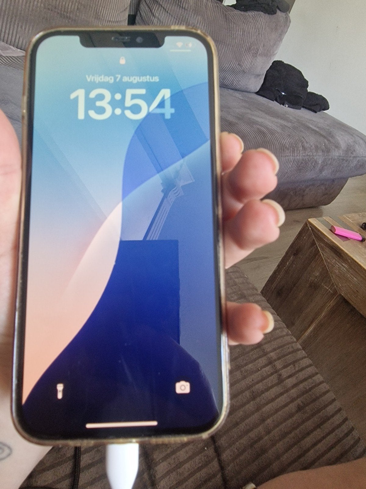 iPhone 12 Pro Max - Achterkant gebarsten, werkt perfect, Telecommunicatie, Gebruikt, Wit, IPhone 12 Pro Max, 81 %