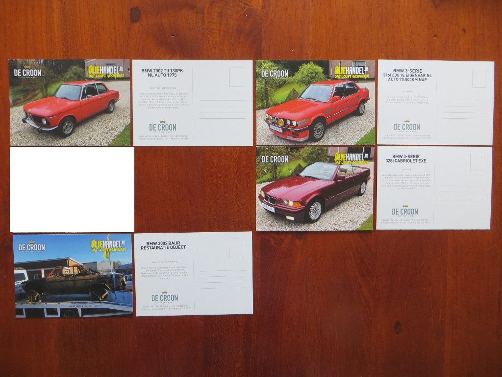 De Croon informatiekaarten BMW 2002 Tii, 2002 Baur, 316i, Ophalen of Verzenden, Nieuw, BMW
