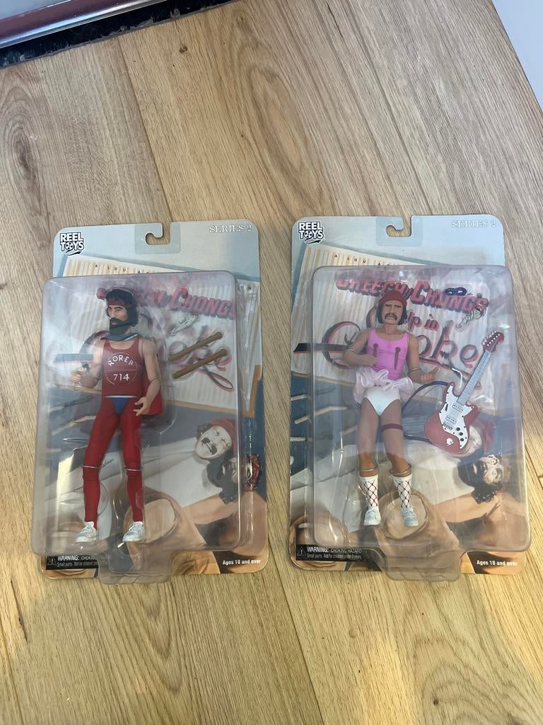 Neca Reel Toys Cheech & Chong Figuren Set - Nieuw in Doos, Ophalen of Verzenden, Nieuw, Actiefiguur of Pop