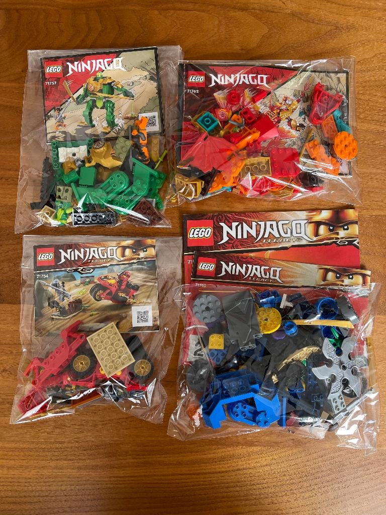 Lego Ninja sets 71734-71757-71740-71762, Lego, Ophalen of Verzenden, Zo goed als nieuw, Ninjago
