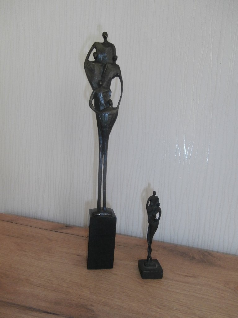 Brons beeld van Corry Ammerlaan  ,, Familie ,,  + Kleine, Verzamelen, Ophalen of Verzenden, Zo goed als nieuw, Mens