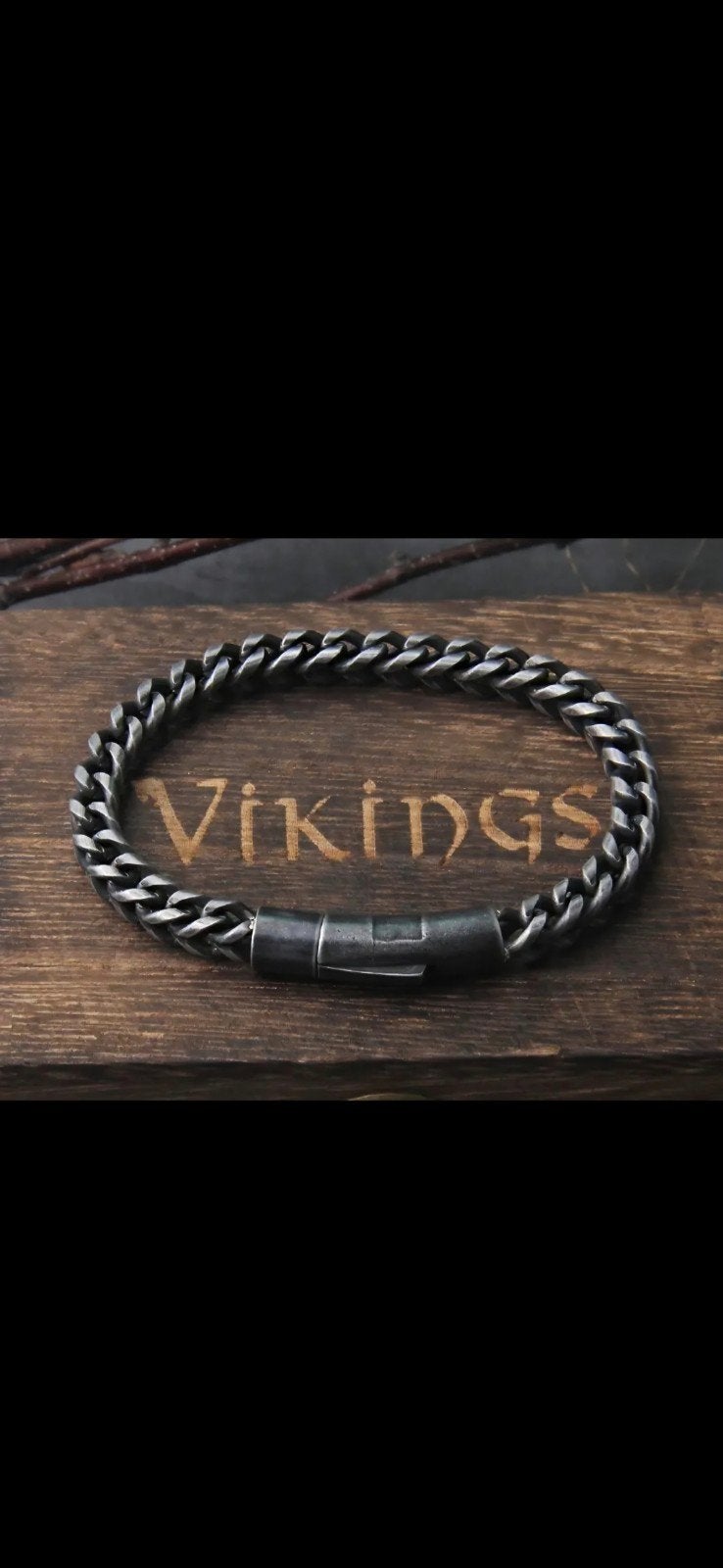 Stoere Vikings armband, Ophalen of Verzenden, Nieuw, Zwart, Staal