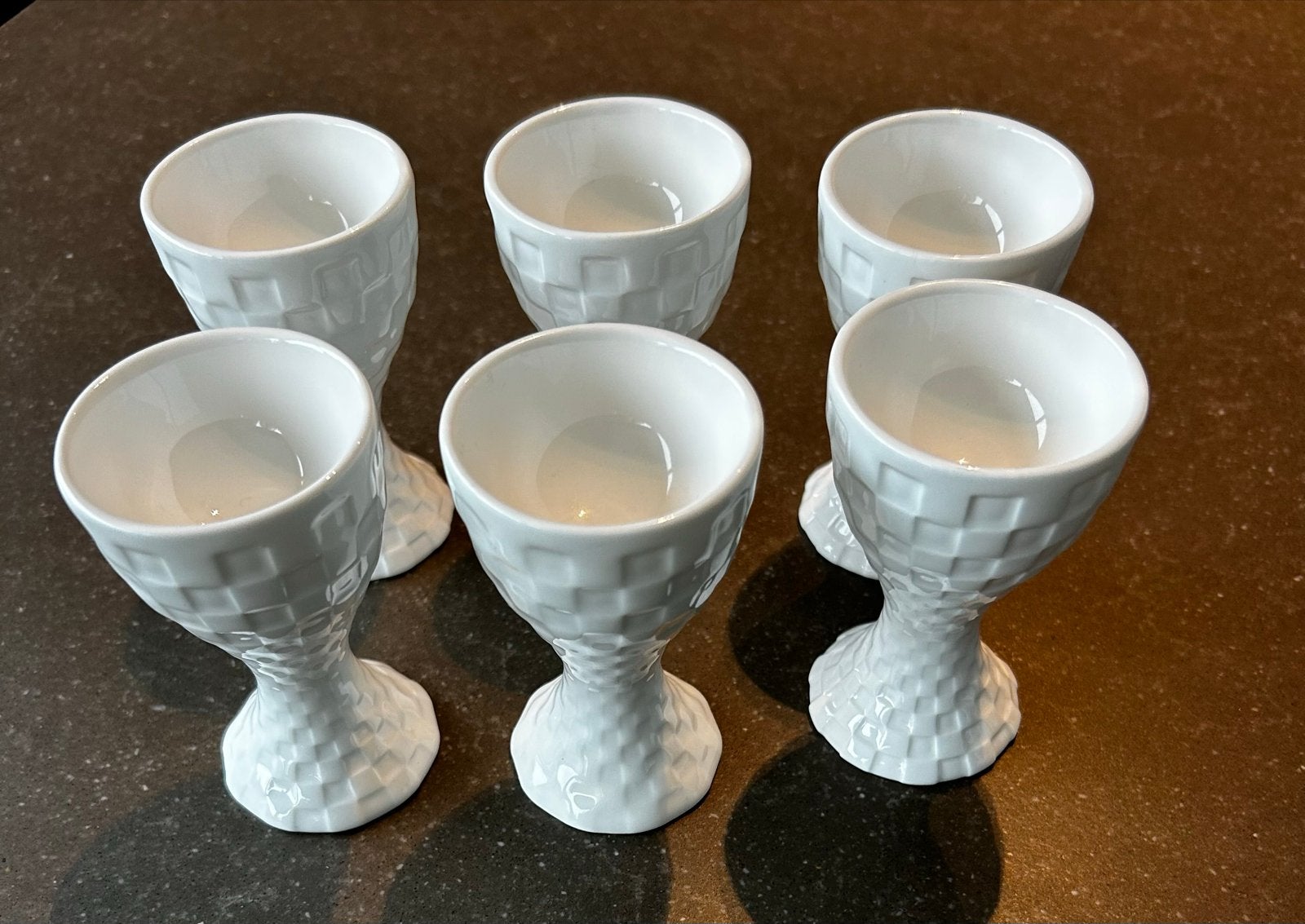 6 Wedgwood Night and Day eierdopjes, Ophalen, Overige typen, Zo goed als nieuw, Modern
