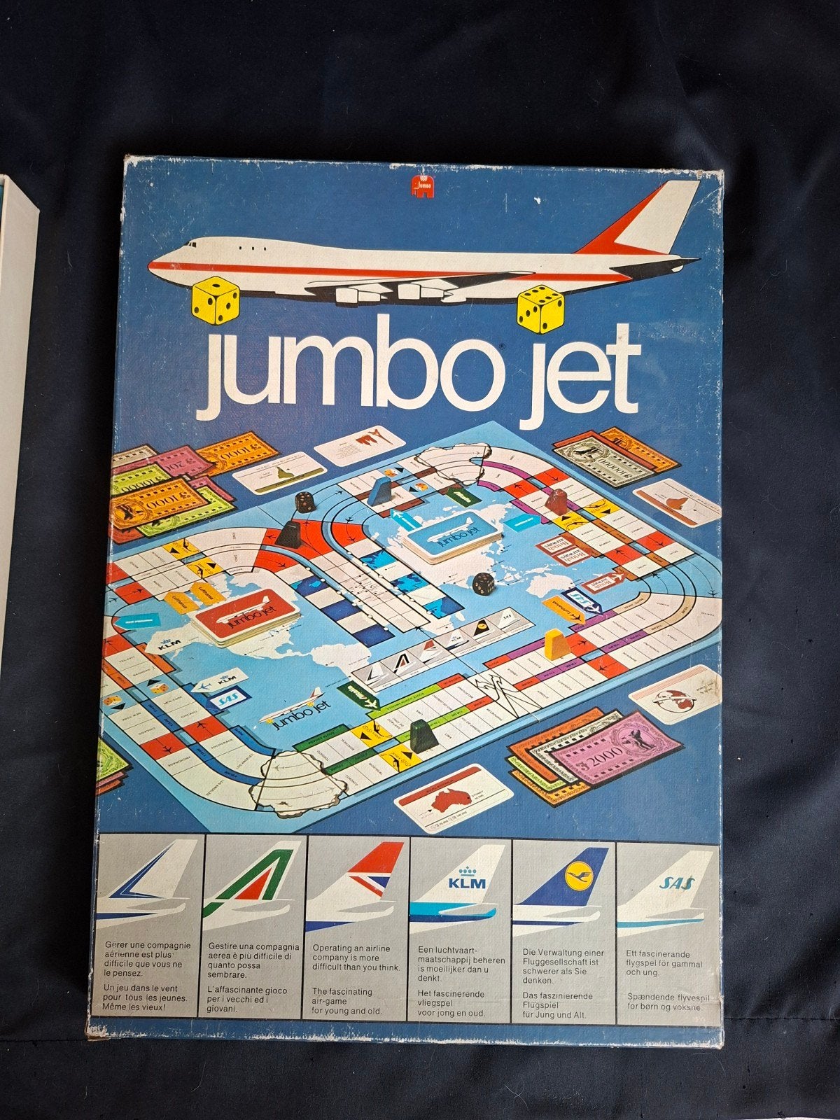 Jumbo Jet Bordspel - Klassiek Vliegmaatschappij Spel, Ophalen of Verzenden, Gebruikt, Jumbo