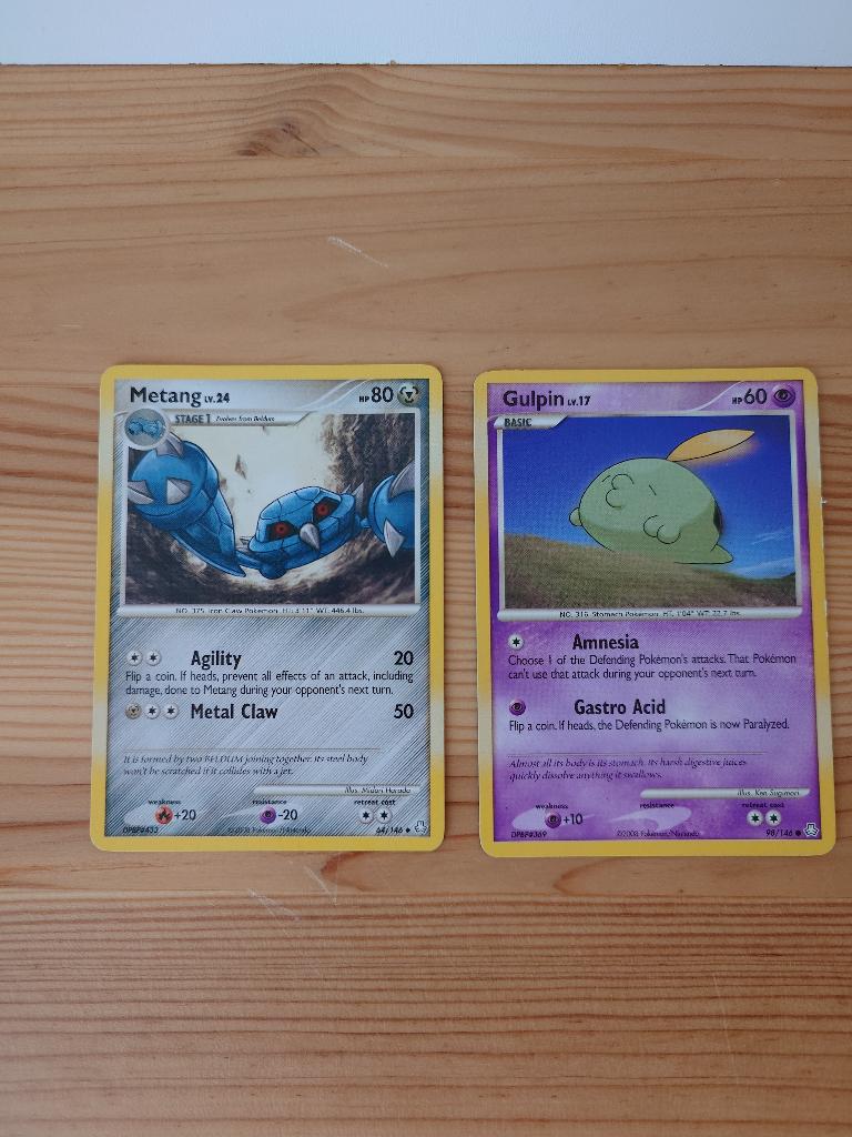 metang en gulpin pokémon kaarten - legends awakened set, Ophalen of Verzenden, Zo goed als nieuw, Meerdere kaarten