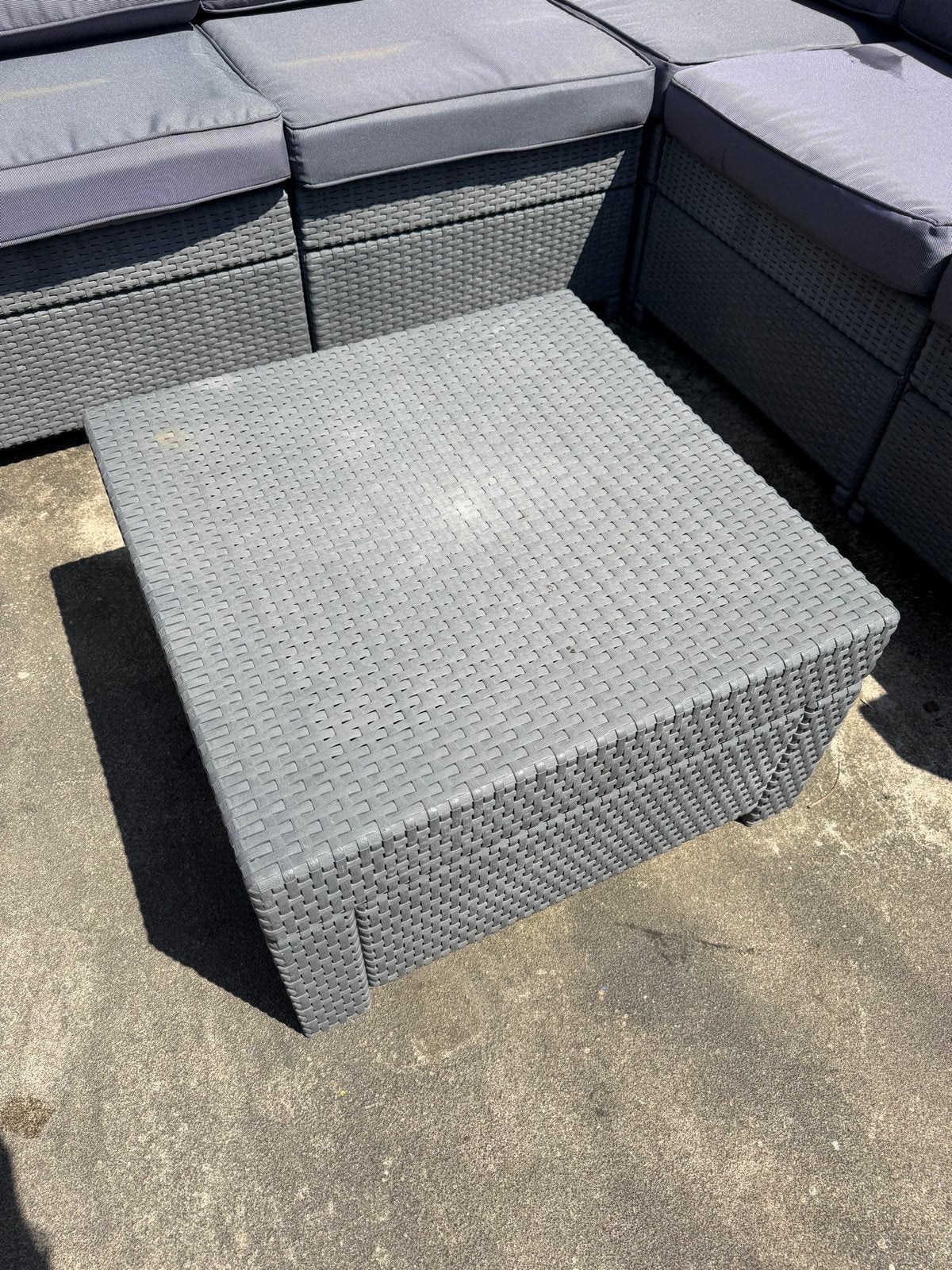 Grote loungeset Karwei, 1.95x1.95m, kussens wasbaar, Ophalen, 5 zitplaatsen, Gebruikt, Loungeset
