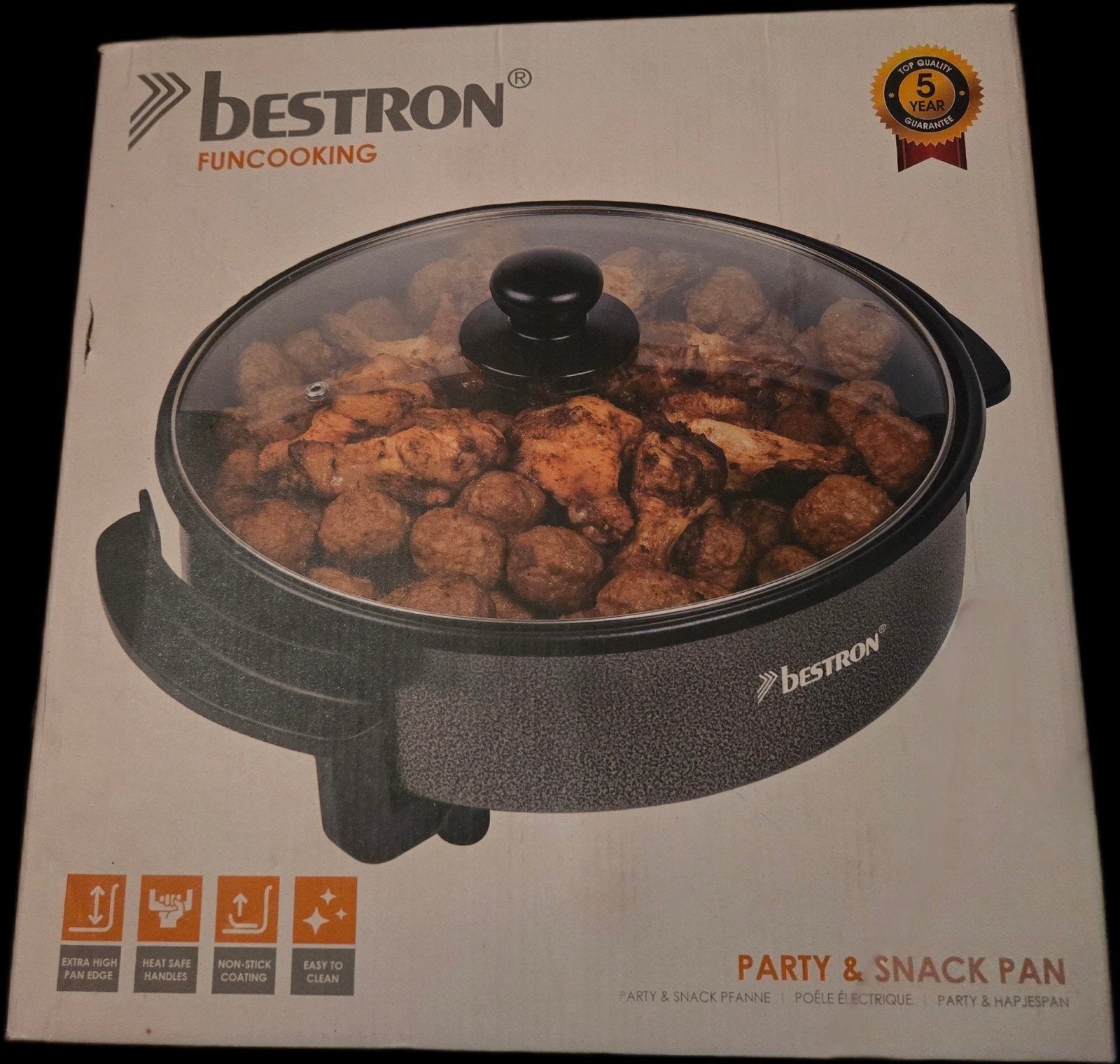 Bestron Fun Cooking Party & Snack Pan - Multifunctioneel, Ophalen of Verzenden