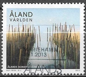 ALAND (Världen)zegel 50 jaar Alands Kunstmuseum 2013, Verzenden, Finland, Gestempeld