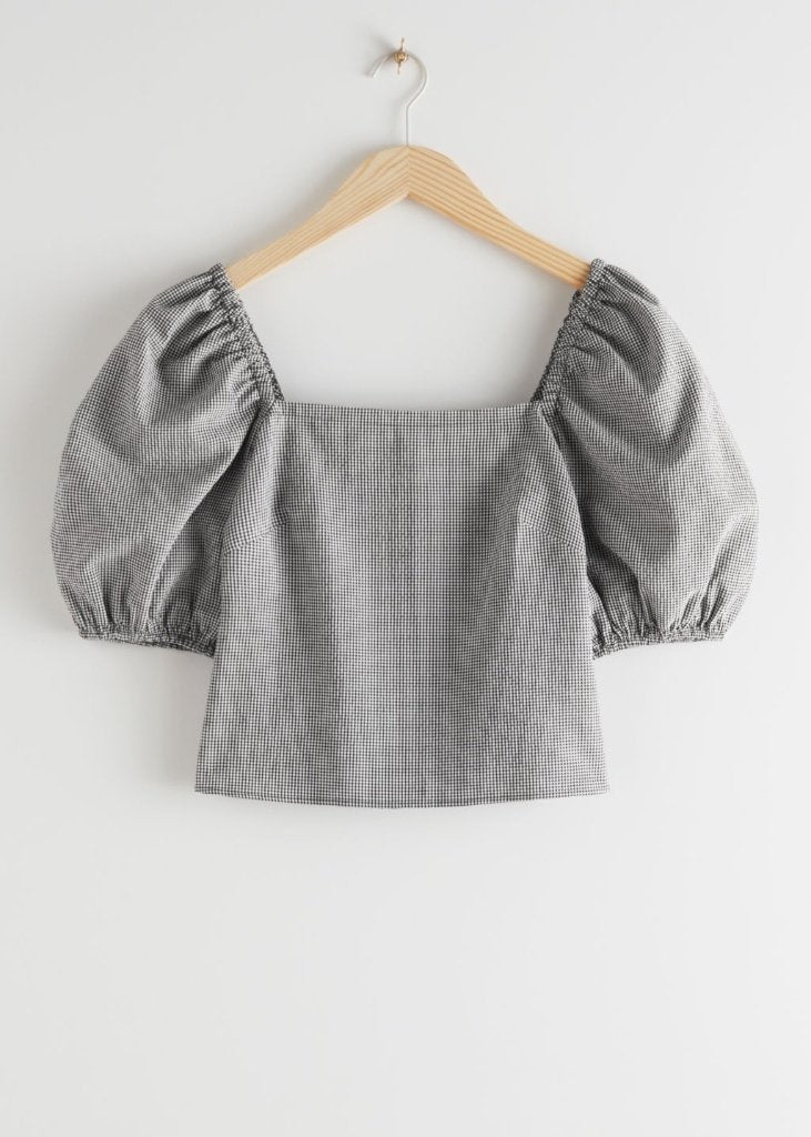 Puff sleeve blouse (& OTHER STORIES), Zwart, Ophalen of Verzenden, Maat 34 (XS) of kleiner, Nieuw