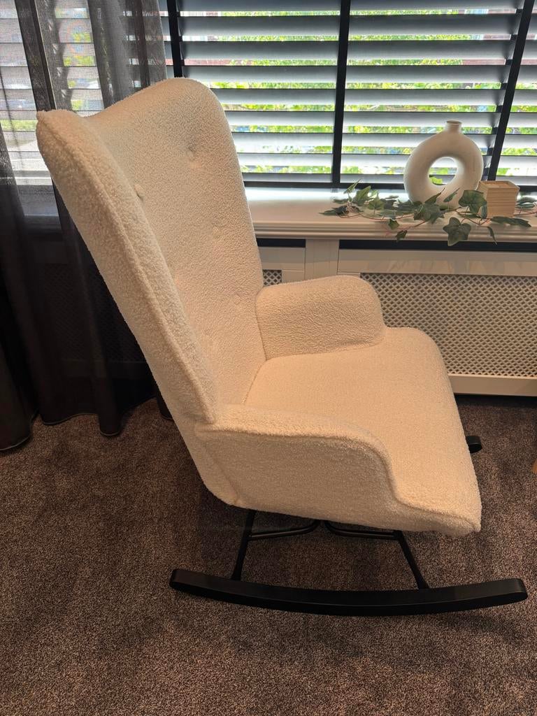 Comfortabele teddy schommelstoel/voedingsstoel, Huis en Inrichting, Fauteuils, Ophalen, 75 tot 100 cm, Zo goed als nieuw, Stof