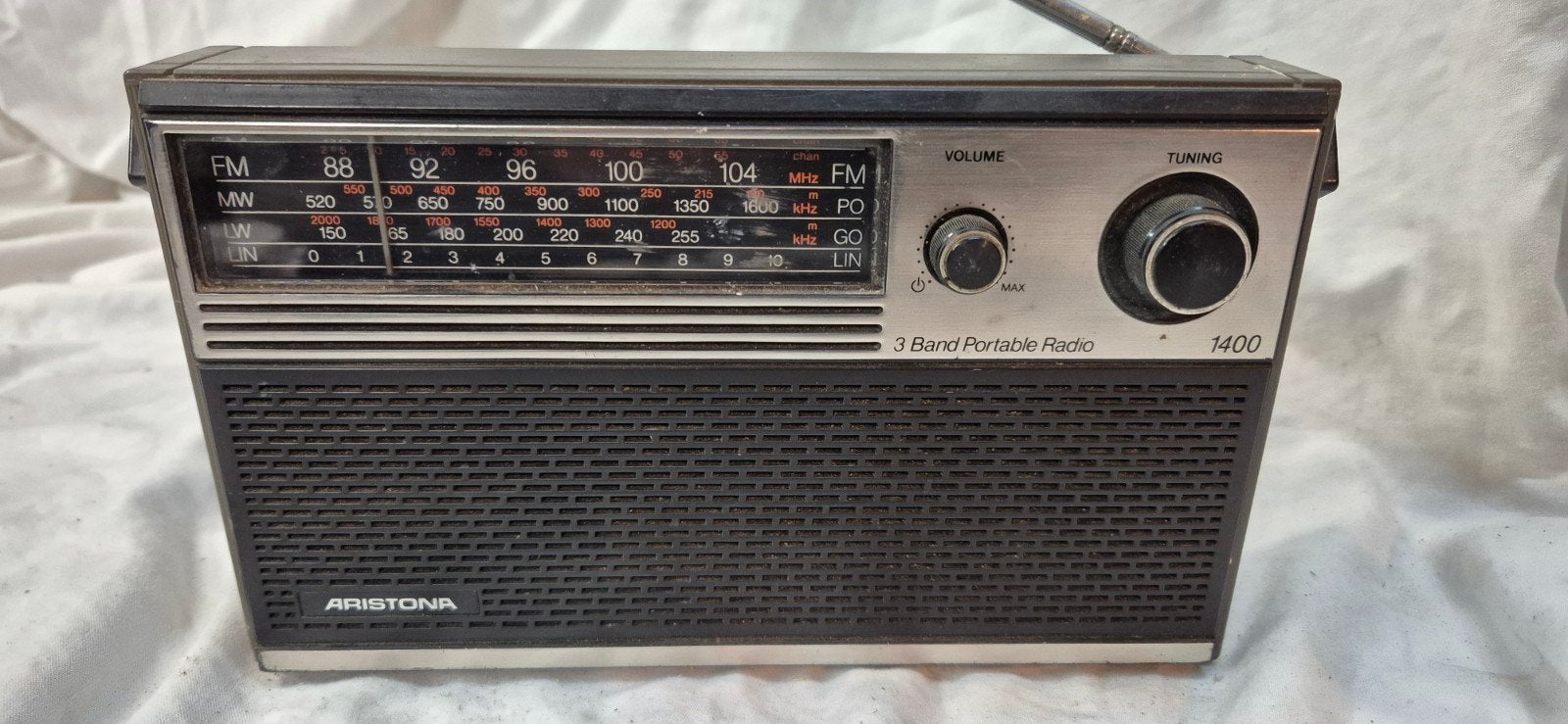 Ariston 3 Band Portable Radio - Vintage Draagbare Radio, Ophalen of Verzenden, Gebruikt, Radio