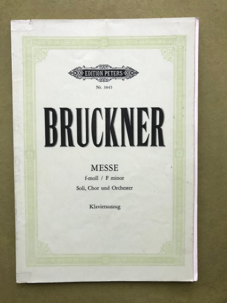 A. Bruckner - Messe F- moll, Muziek en Instrumenten, Gebruikt, Klassiek, Ophalen of Verzenden, Piano