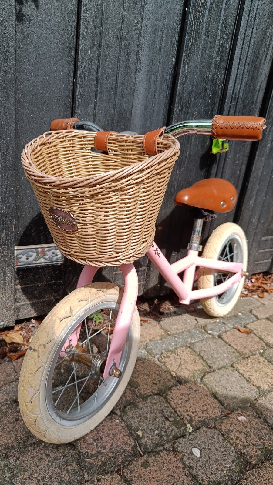 Roze loopfiets met mandje - Retro Rider, Ophalen, Gebruikt, Minder dan 16 inch, Retro Rider