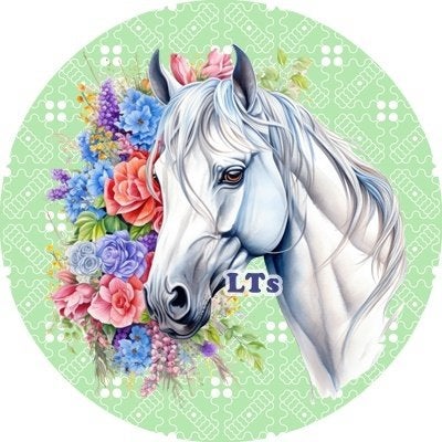 lf1227 luxe icing paard 19cm eetbare taart plaat print, Ophalen of Verzenden, Nieuw, Taarten, Versiering