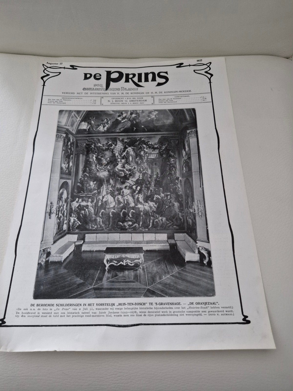 De Prins - Voorblad voor Nederland - Augustus 1927, Ophalen of Verzenden, 1920 tot 1940