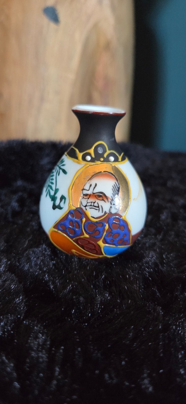 Miniatuur Japans vaasje - Satsuma of Kutani-stijl, Ophalen of Verzenden
