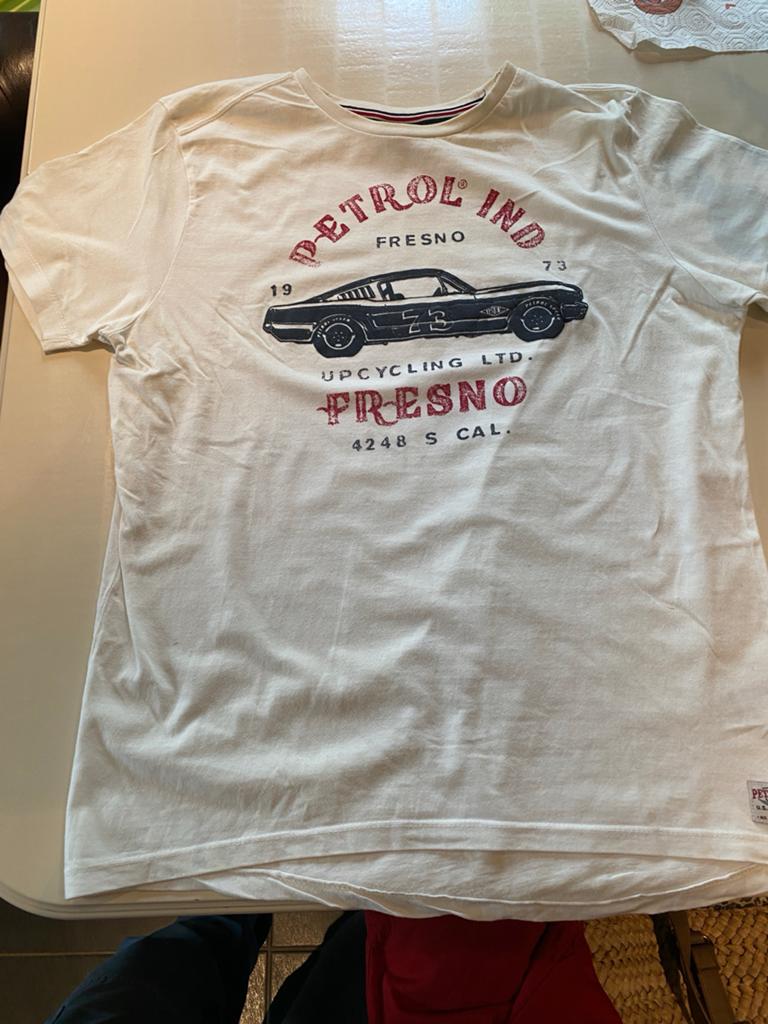 Petrol Industries T-shirt met auto print - Maat XL, Ophalen of Verzenden, Zo goed als nieuw, Maat 48/50 (M), Wit