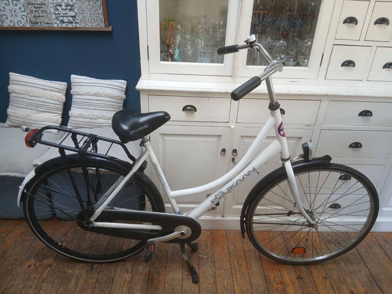 Studenten Omafiets 28 inch met goede banden en slot, 53 tot 56 cm, Ophalen of Verzenden, Terugtraprem, Pelikaan