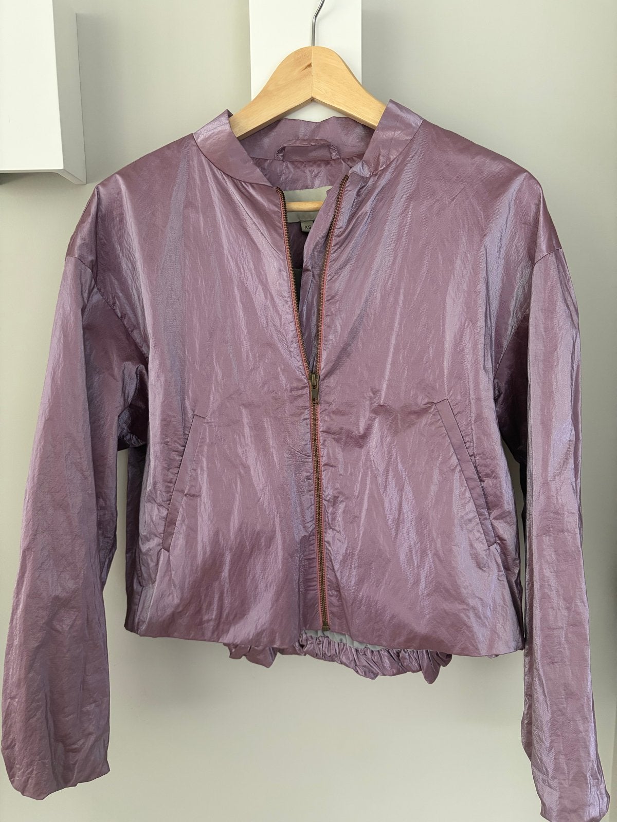 Femmes du Sud metallic bomberjack - Maat XS, Ophalen of Verzenden, Zo goed als nieuw, Maat 34 (XS) of kleiner, Paars