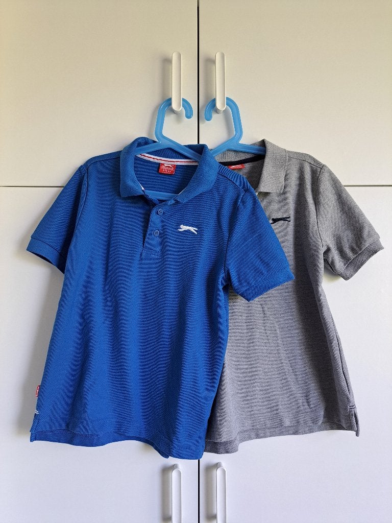 2x Polo shirt Slazenger - maat 134 140, Gebruikt, Slazenger, Ophalen of Verzenden, Shirt of Longsleeve