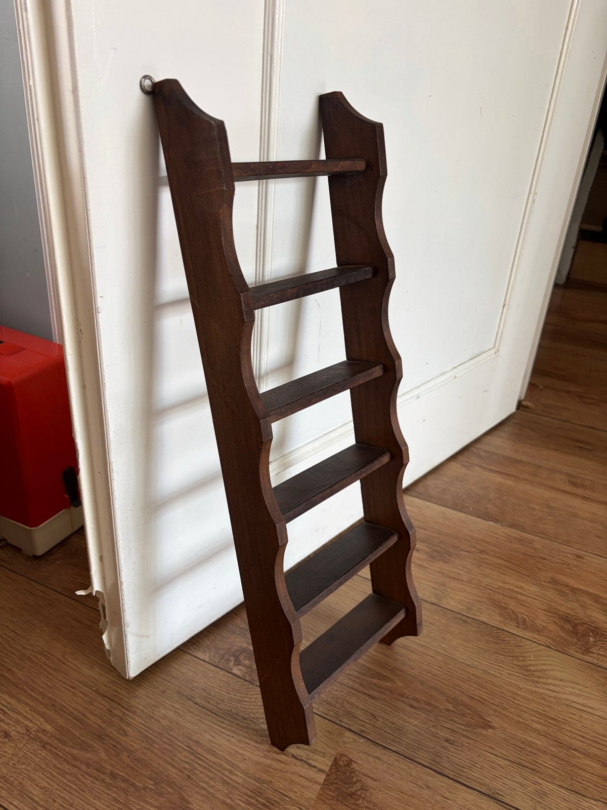 Vintage houten wandrekje 54x18, Antiek en Kunst, Ophalen of Verzenden