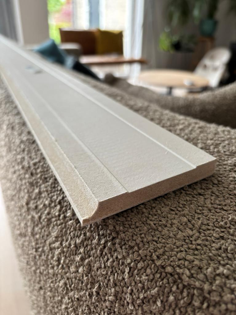 MDF plint wit gegrond 90 x 12 x 2400 (1 stuk), Ophalen, Nieuw, Mdf, 200 tot 250 cm