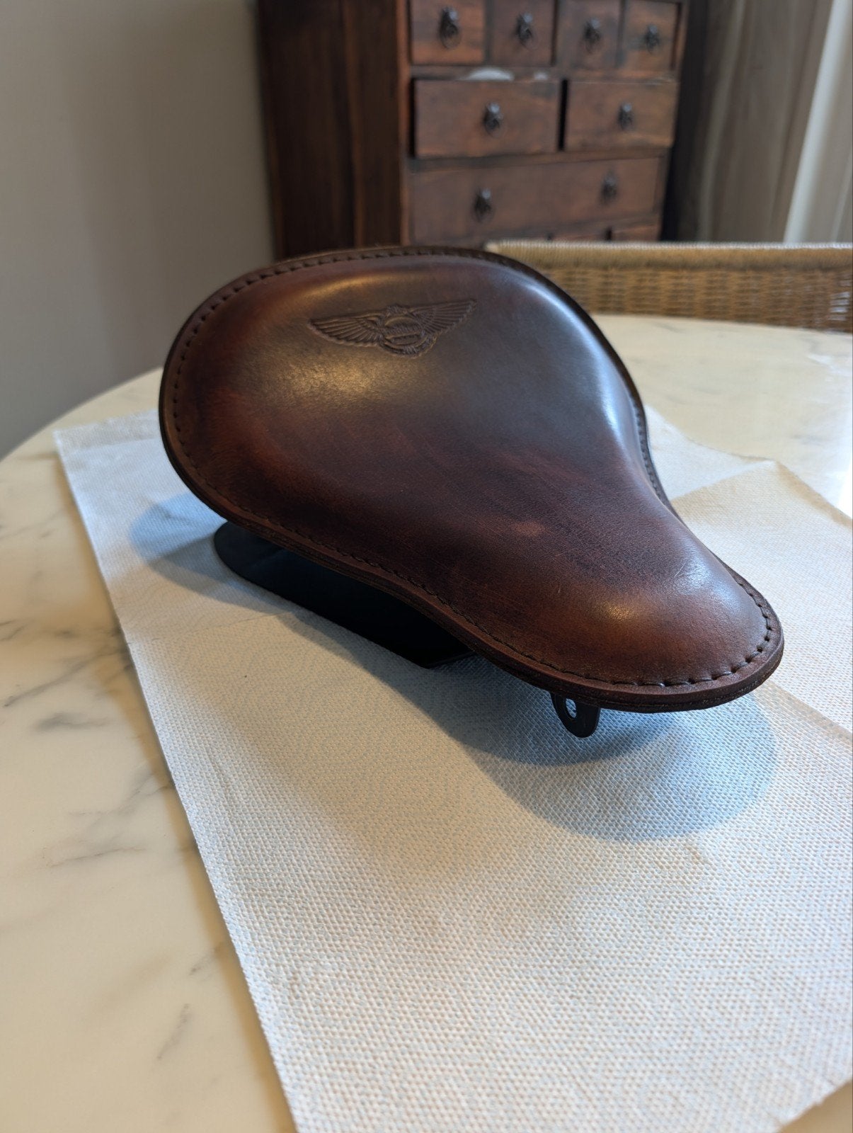 Harley sportster bobber zadel, bruin, Ophalen of Verzenden, Zo goed als nieuw