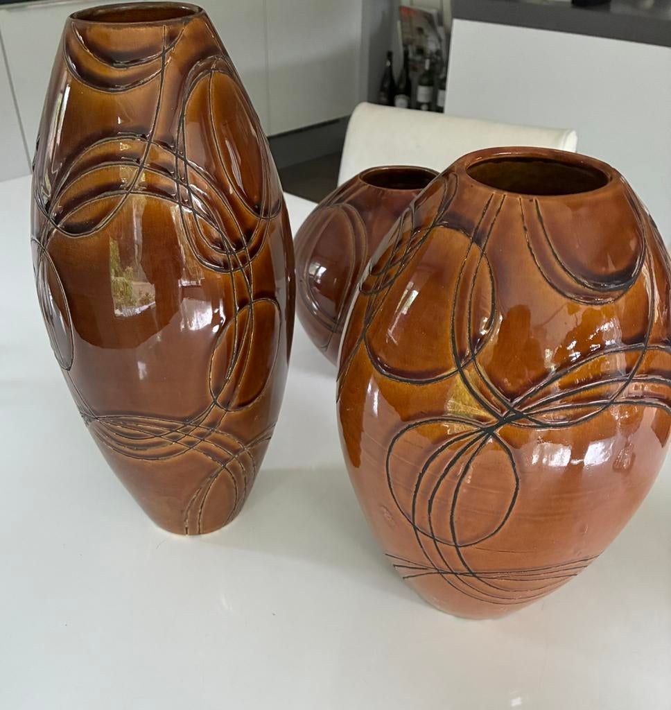 3 decoratieve vasen, Ophalen