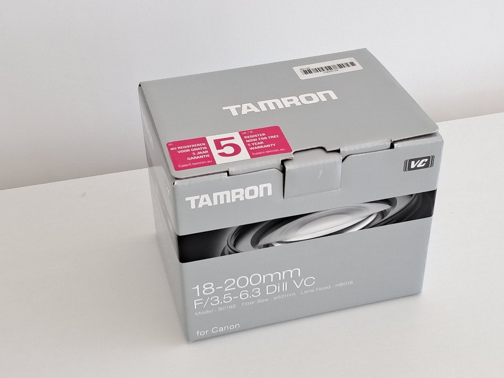 Tamron AF 18-200 mm, F/3,6-6,3 Di II VC & polarisatie filter, Ophalen, Gebruikt, Beeldstabilisatie, Telelens