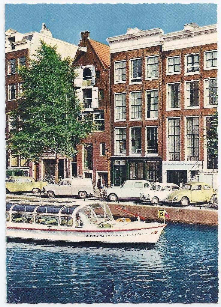 Amsterdam Anne Frank Huis Ongelopen Ansichtkaart ( B574 ), Verzamelen, Ophalen of Verzenden, 1980 tot heden, Gelopen, Noord-Holland