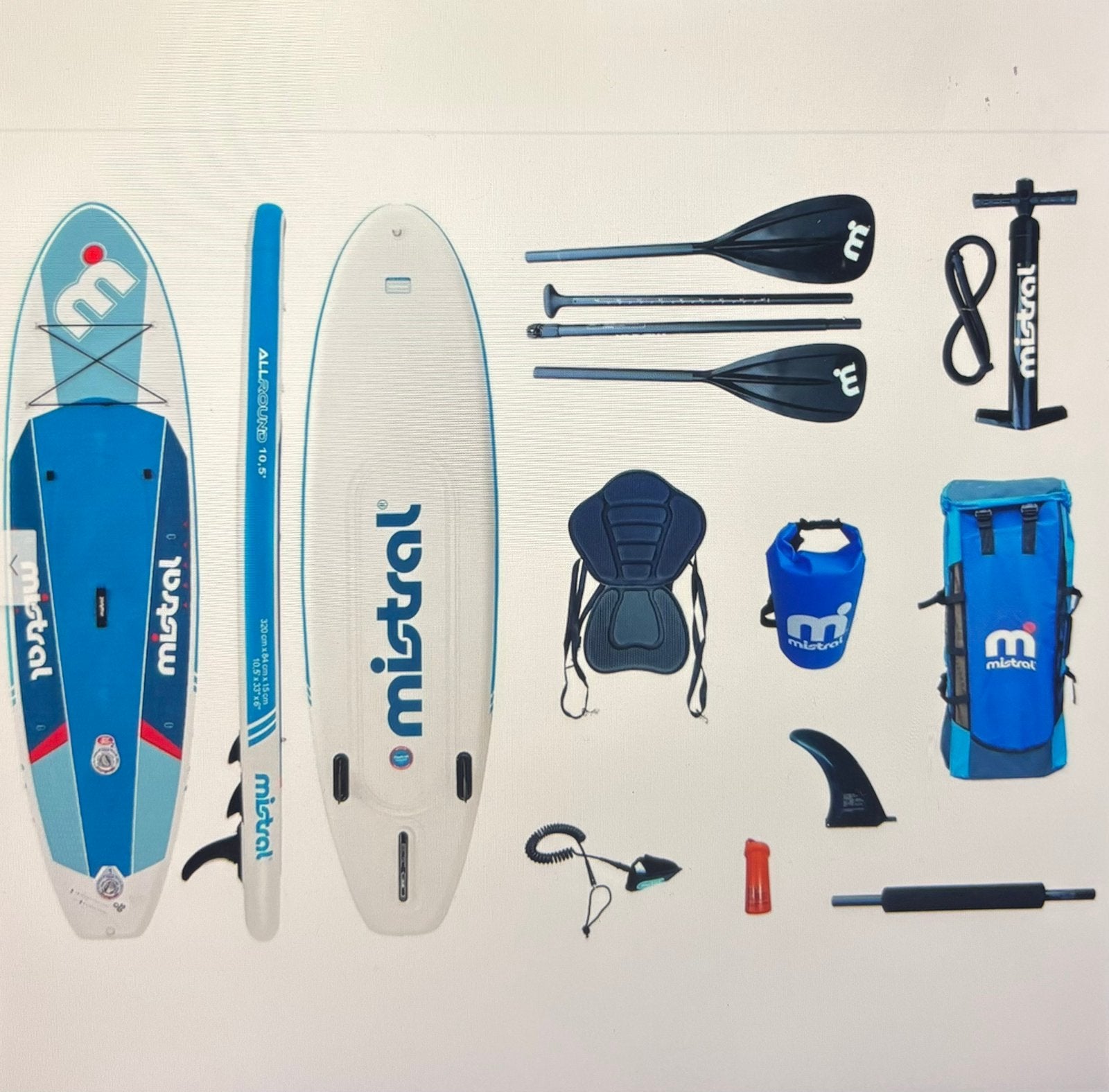 Mistral Opblaasbare SUP 10’5” – Complete set, Ophalen of Verzenden, Zo goed als nieuw, SUP-boards