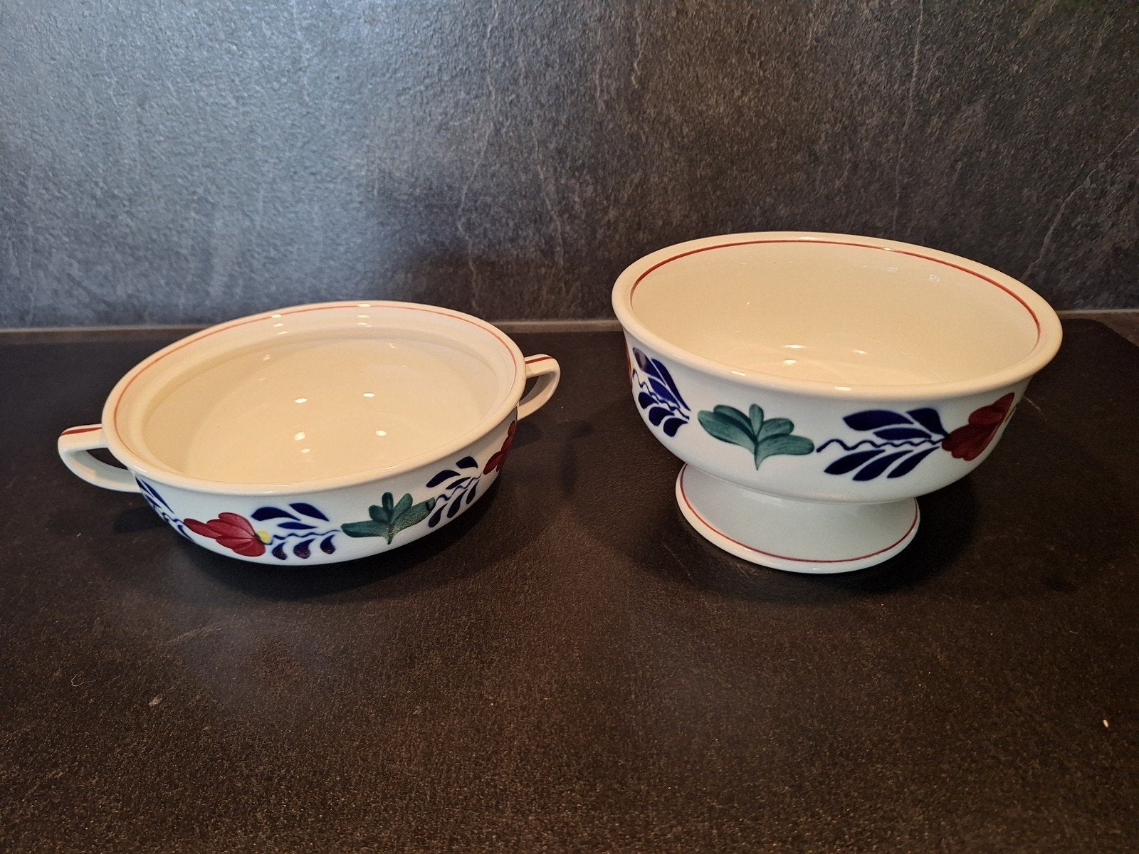 Boerenbont schaal en fruitschaal, Ophalen of Verzenden, Glas, Overige stijlen, Schaal of Schalen