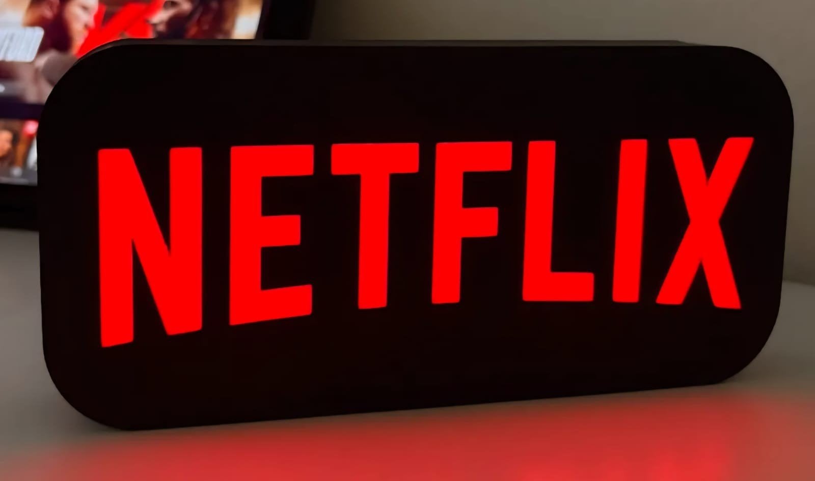 Netflix LED lamp, Zwart, Nieuw, Kunststof, Ophalen of Verzenden